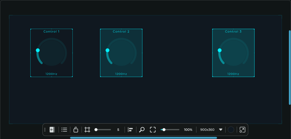 Align Top lines up the three controls without changing their horizontal gaps