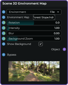 Environment Map node and panorama preview