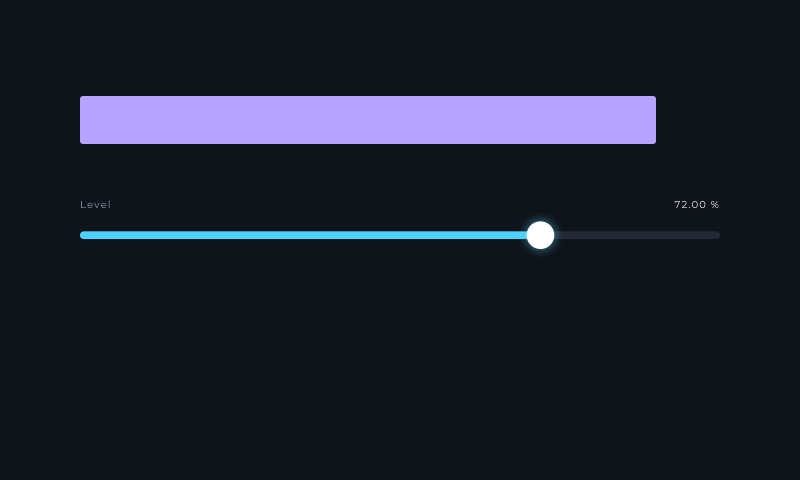 Rectangle after increasing the slider to 72