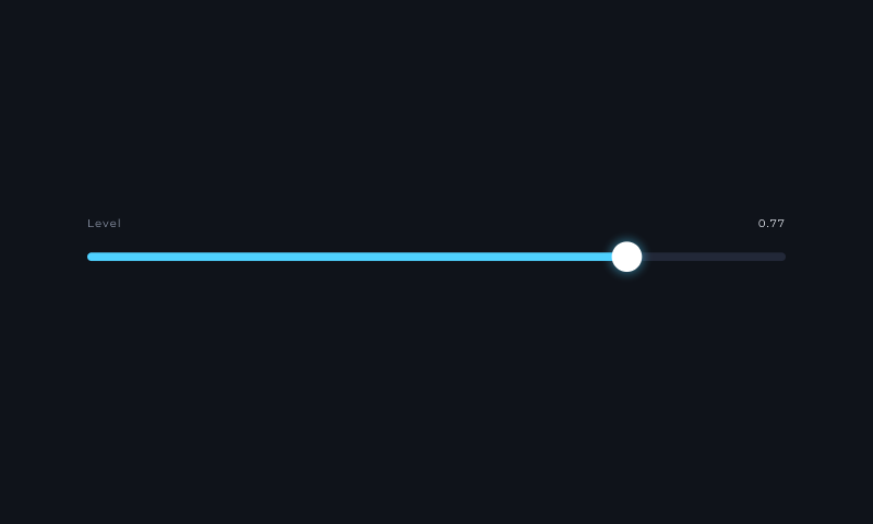 Slider after moving it to the right