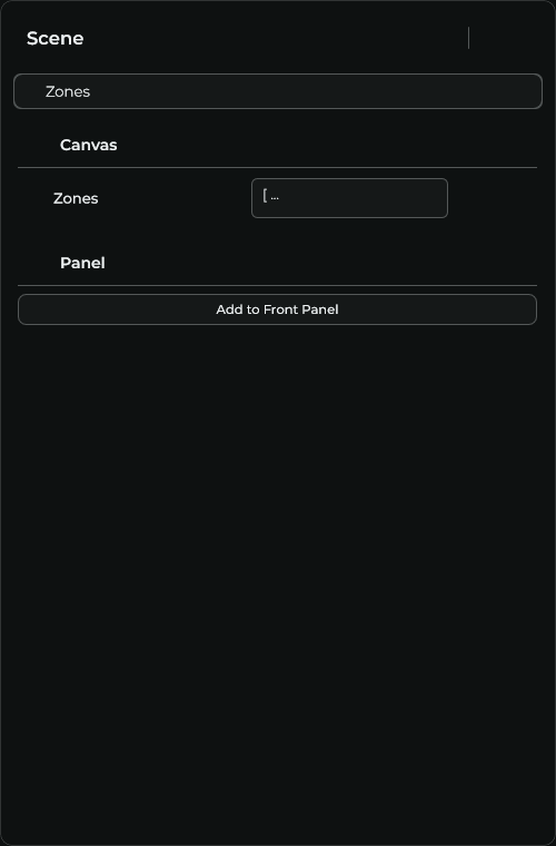 Where to find Zones in the Scene Inspector