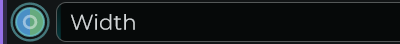 Width input on the rectangle