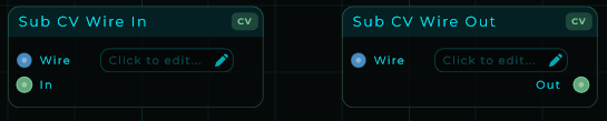 CV Sub Send and CV Sub Receive nodes