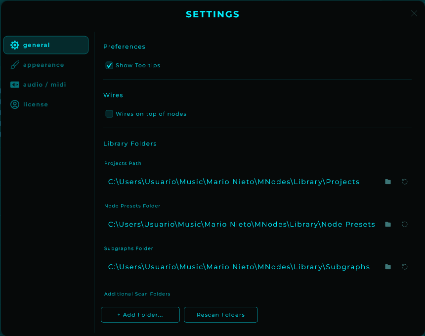 Settings General